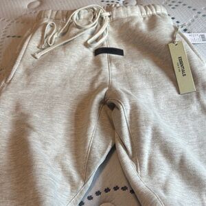 ESSENTIALS Kids Light Cream Drawstring Sweatpants